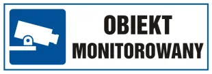 Naklejka Obiekt Monitorowany Piktogram Znak Kamera CCTV