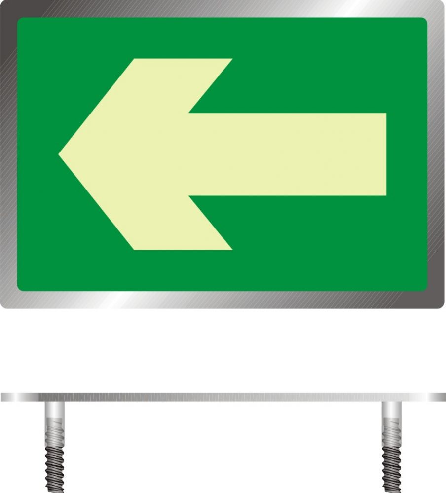 AC217 - Kierunek drogi ewakuacyjnej - znacznik podłogowy do konstrukcji ażurowych - znak ewakuacyjny