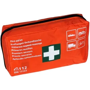 Apteczka pierwszej pomocy samochodowa z wyposażeniem DIN 13164