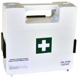 Apteczka zakładowa przemysłowa przenośna 22x22x8 wieszak na ścianę - Apteczki przenośne – jak wybrać i wyposażyć?