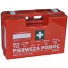 Apteczka zakładowa przemysłowa przenośna 33x24,5x12,5 wieszak na ścianę