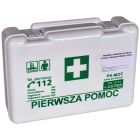 Apteczka zakładowa przemysłowa przenośna 26x17x8 wieszak na ścianę - biała