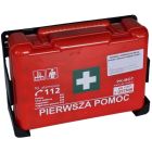 Apteczka zakładowa przemysłowa przenośna 26x17x8 wieszak na ścianę - czerwona