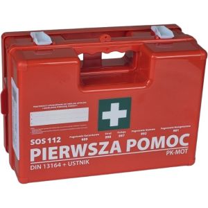 Apteczka przenośna na ścianę z wyposażeniem 28x21x11,5 wieszak na ścianę