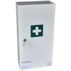 Apteczka ścienna z wyposażeniem metalowa 50x26x12