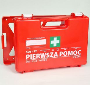 Apteczka przenośna na ścianę z wyposażeniem 33x24x9 wieszak na ścianę