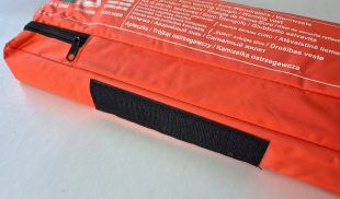 Apteczka samochodowa DIN 13164 45x14x5 + trójkąt ostrzegawczy + kamizelka odblaskowa