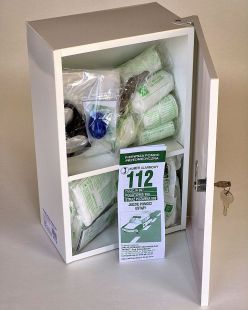 Apteczka zakładowa przemysłowa metalowa ścienna 36x22x12