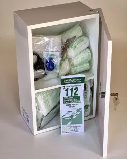 Apteczka zakładowa przemysłowa metalowa ścienna 36x22x12