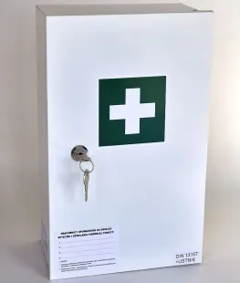 Apteczka zakładowa przemysłowa metalowa ścienna 36x22x12