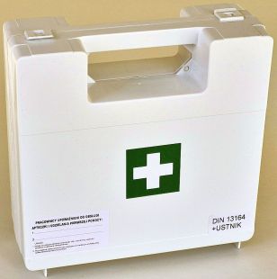 Apteczka zakładowa przemysłowa przenośna 22x22x8 wieszak na ścianę