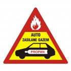 Auto zasilane gazem - znak, naklejka samochodowa - SC011