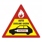 Auto zasilane gazem - znak, naklejka samochodowa - SC011