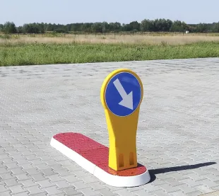 Azyl drogowy, wysepka drogowa PCV - czarny