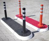 Azyl drogowy, wysepka drogowa PCV - czarny - Urządzenia BRD przy szkołach – praktyczne rozwiązania