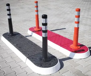 Azyl drogowy, wysepka drogowa PCV - czarny - element skraj