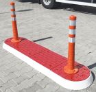 Azyl drogowy, wysepka drogowa PCV - czerwony