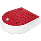 Azyl drogowy, wysepka drogowa PCV - czerwony - element skraj