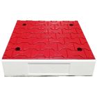 Azyl drogowy, wysepka drogowa PCV - czerwony - element środek