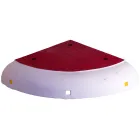 Azyl drogowy, wysepka drogowa PCV OAN - element narożny, narożnik 50x50x10cm