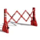 Bariera harmonijkowa, nożycowa - zapora drogowa rozsuwana - FR_565 Bariera harmonijkowa, nożycowa - zapora drogowa rozsuwana