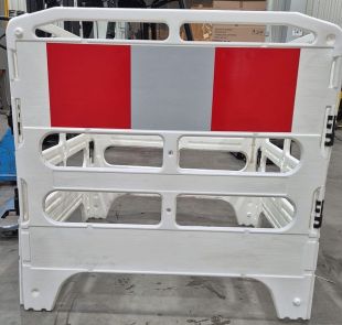 Bariera zabezpieczająca plastikowa Gardian / Utility - komplet 4x1m, biała