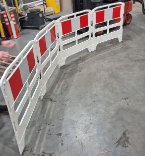 Bariera zabezpieczająca plastikowa Gardian / Utility - komplet 4x1m, biała