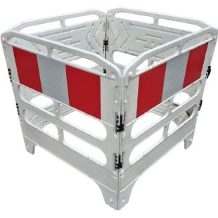 Bariera zabezpieczająca plastikowa Gardian / Utility - komplet 4x1m, biała