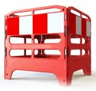 Bariera zabezpieczająca plastikowa Gardian / Utility - komplet 4x1m, czerwona