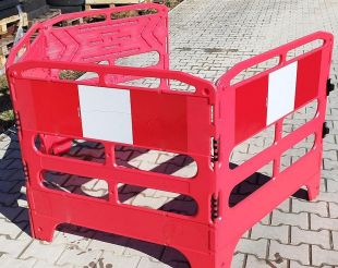 Bariera zabezpieczająca plastikowa Gardian / Utility - komplet 4x1m, czerwona