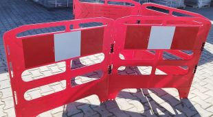 Bariera zabezpieczająca plastikowa Gardian / Utility - komplet 4x1m, czerwona