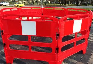 Bariera zabezpieczająca plastikowa Gardian / Utylity - komplet 4x1m, czerwona