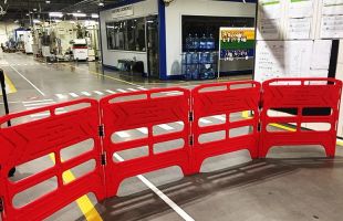 Bariera zabezpieczająca plastikowa Gardian / Utylity - komplet 4x1m, czerwona