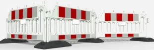 Barierka drogowa Centurion - zapora zabezpieczająca, ostrzegawcza, tymczasowa U-20 PCV biała