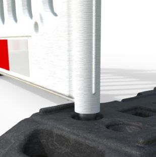 Barierka drogowa Centurion - zapora zabezpieczająca, ostrzegawcza, tymczasowa U-20 PCV biała