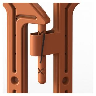 Barierka drogowa Neos Yel - zapora zabezpieczająca, ostrzegawcza, tymczasowa U-20 PCV żółta z nóżkami