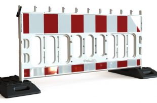 Barierka drogowa Toros / Traffic - zapora zabezpieczająca, ostrzegawcza, tymczasowa U-20 PCV biała