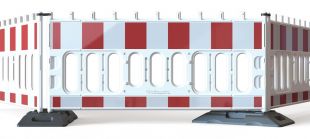 Barierka drogowa Toros / Traffic - zapora zabezpieczająca, ostrzegawcza, tymczasowa U-20 PCV biała