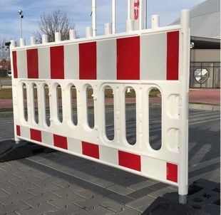 Barierka drogowa Toros / Traffic - zapora zabezpieczająca, ostrzegawcza, tymczasowa U-20 PCV biała