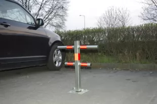 Blokada parkingowa - na kłódkę - choinka, jeż 60 cm - ocynkowany