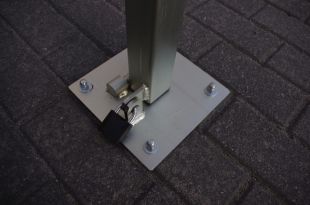 Blokada parkingowa na kłódkę - Choinka/Jeż 60 cm, ocynkowana