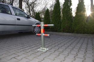 Blokada parkingowa na kłódkę - Choinka/Jeż 60 cm, ocynkowana