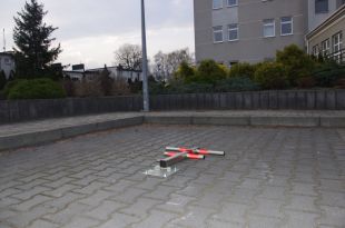 Blokada parkingowa na kłódkę - Choinka/Jeż 60 cm, ocynkowana