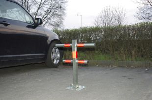 Blokada parkingowa na kłódkę - Choinka/Jeż 60 cm, ocynkowana