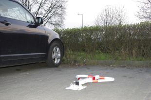 Blokada parkingowa na kłódkę - Motyl 60 cm, ocynkowana, lakierowana