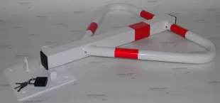 Blokada parkingowa na kłódkę - Motyl 60 cm, ocynkowana, lakierowana