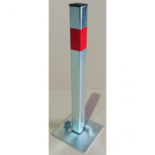 Blokada parkingowa na kłódkę - Słupek blokujący 60 cm, ocynkowana