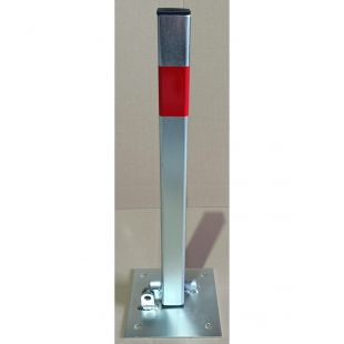 Blokada parkingowa na kłódkę - Słupek blokujący 60 cm, ocynkowana