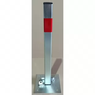 Blokada parkingowa na kłódkę - Słupek blokujący 60 cm, ocynkowana