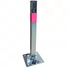 Blokada parkingowa na kłódkę - Słupek blokujący 60 cm, ocynkowana